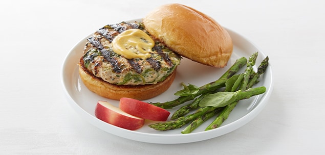 Apple Spinach Chicken Burgers