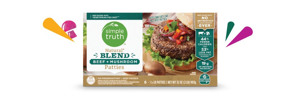 Natural Blend Beef+Mushoom Patties