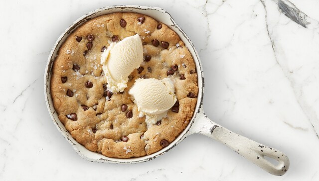 Pellet Smoked Skillet Chocolate Chip Cookie