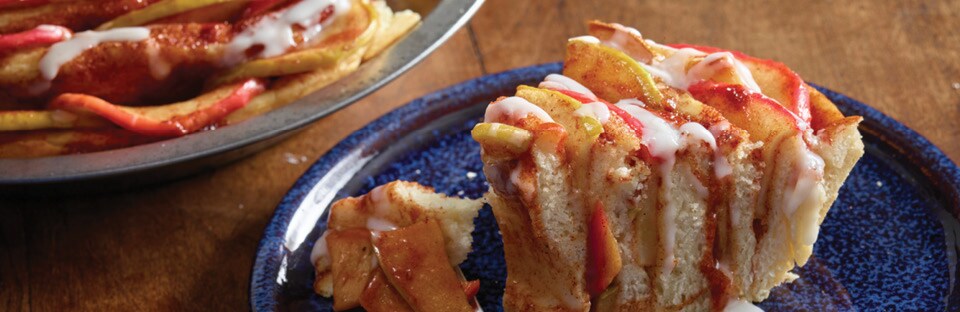 Caramel Apple Cinnamon Roll Cake