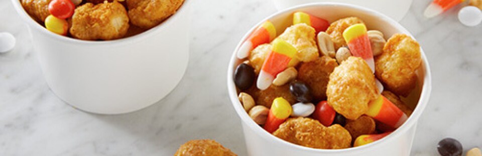 Pumpkin Spice Caramel Puff Corn Snack Mix