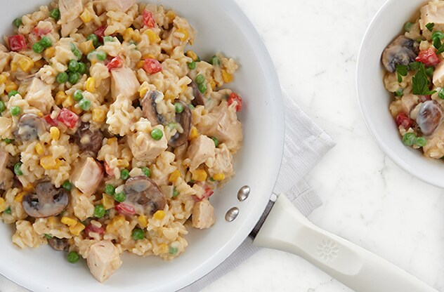One Pot Creamy Turkey and Rice