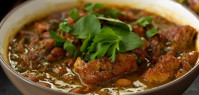 Southwestern Pork and Bean Soup