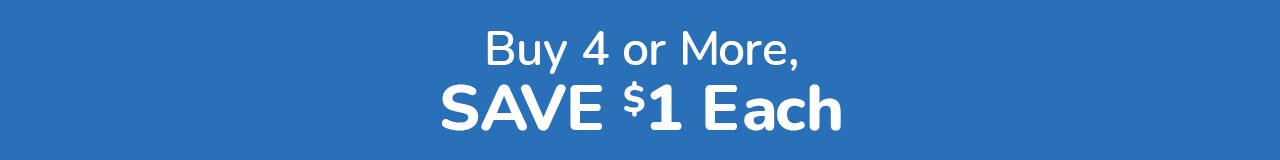 Buy 4, Save $1 each