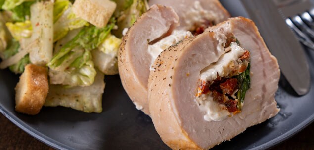 Stuffed Italian Tenderloin with Cream Cheese