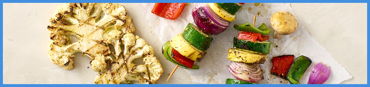 Vegan grilling veggies like kababs