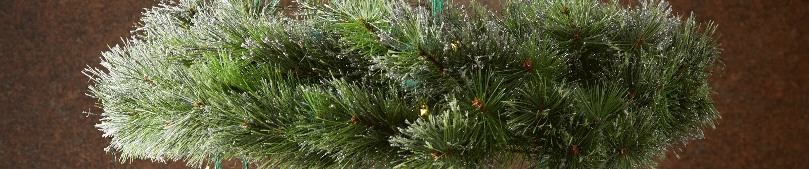 Vertical wreath hanging with green ribbon
