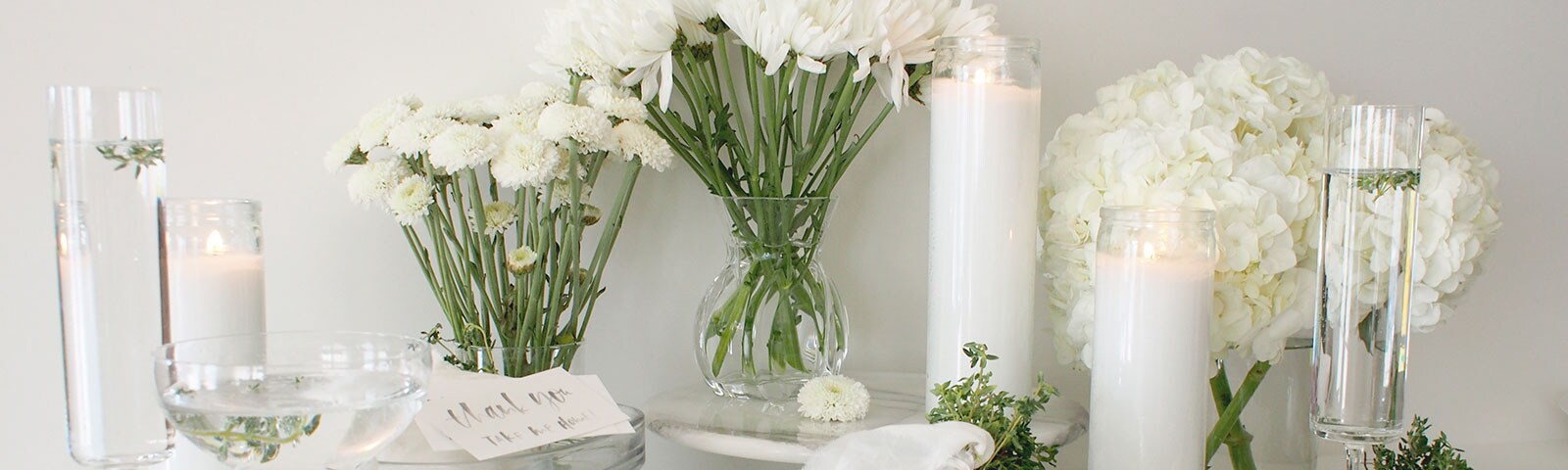 White flowers in a vase