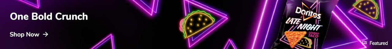 Advertisement: One Bold Crunch. New Doritos Late Night Loaded Taco.